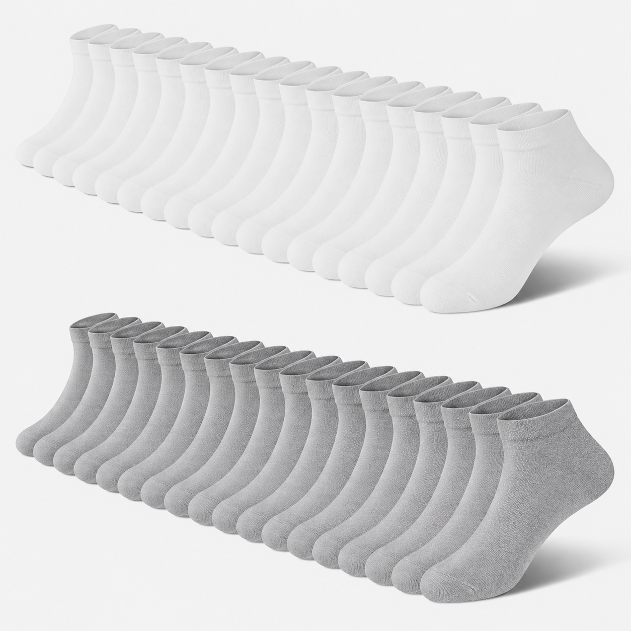 SV No Show Socks Men, Low Cut Ankle Short Casual Cotton Socks with Non Slip Grips 6-10/11-13