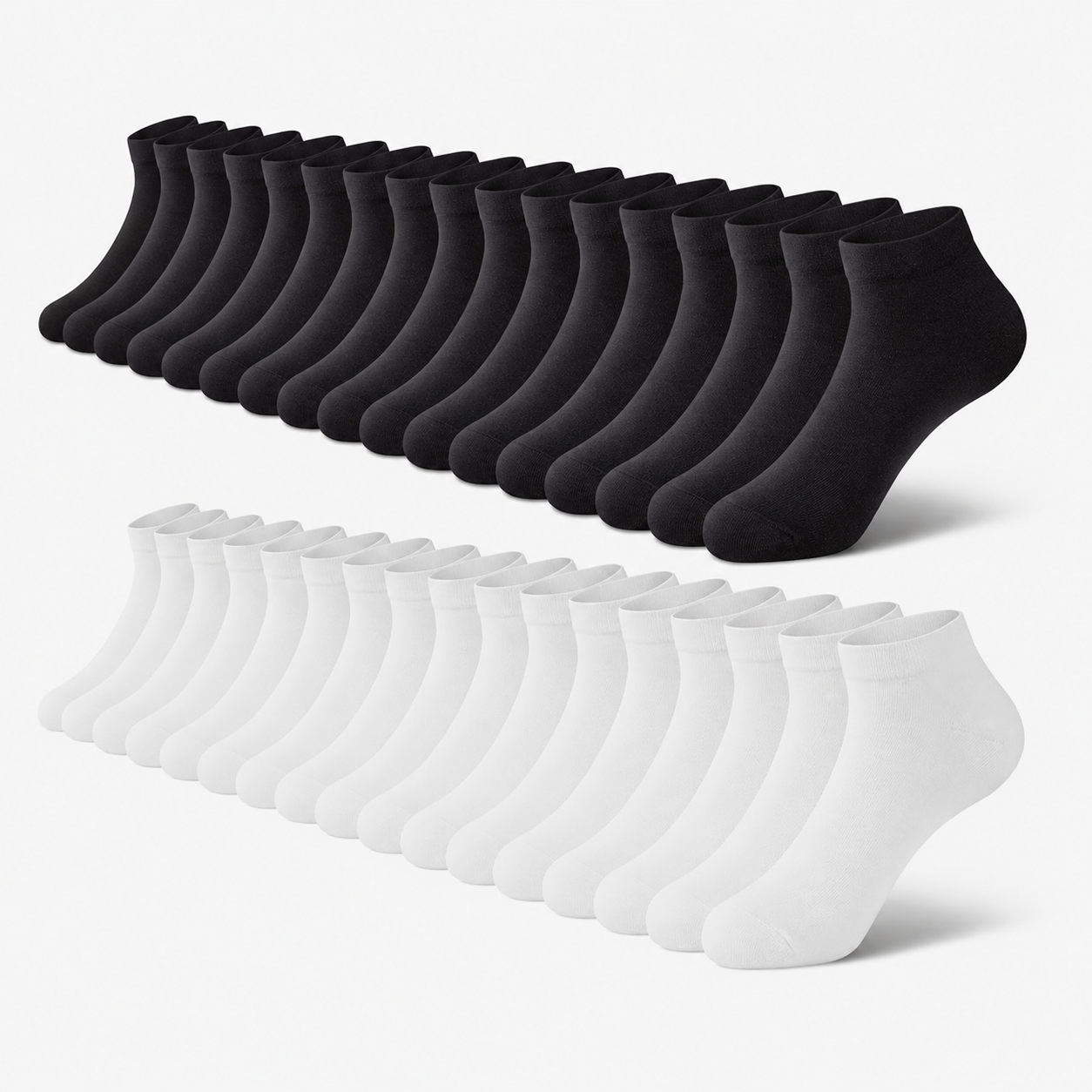 SV No Show Socks Men, Low Cut Ankle Short Casual Cotton Socks with Non Slip Grips 6-10/11-13