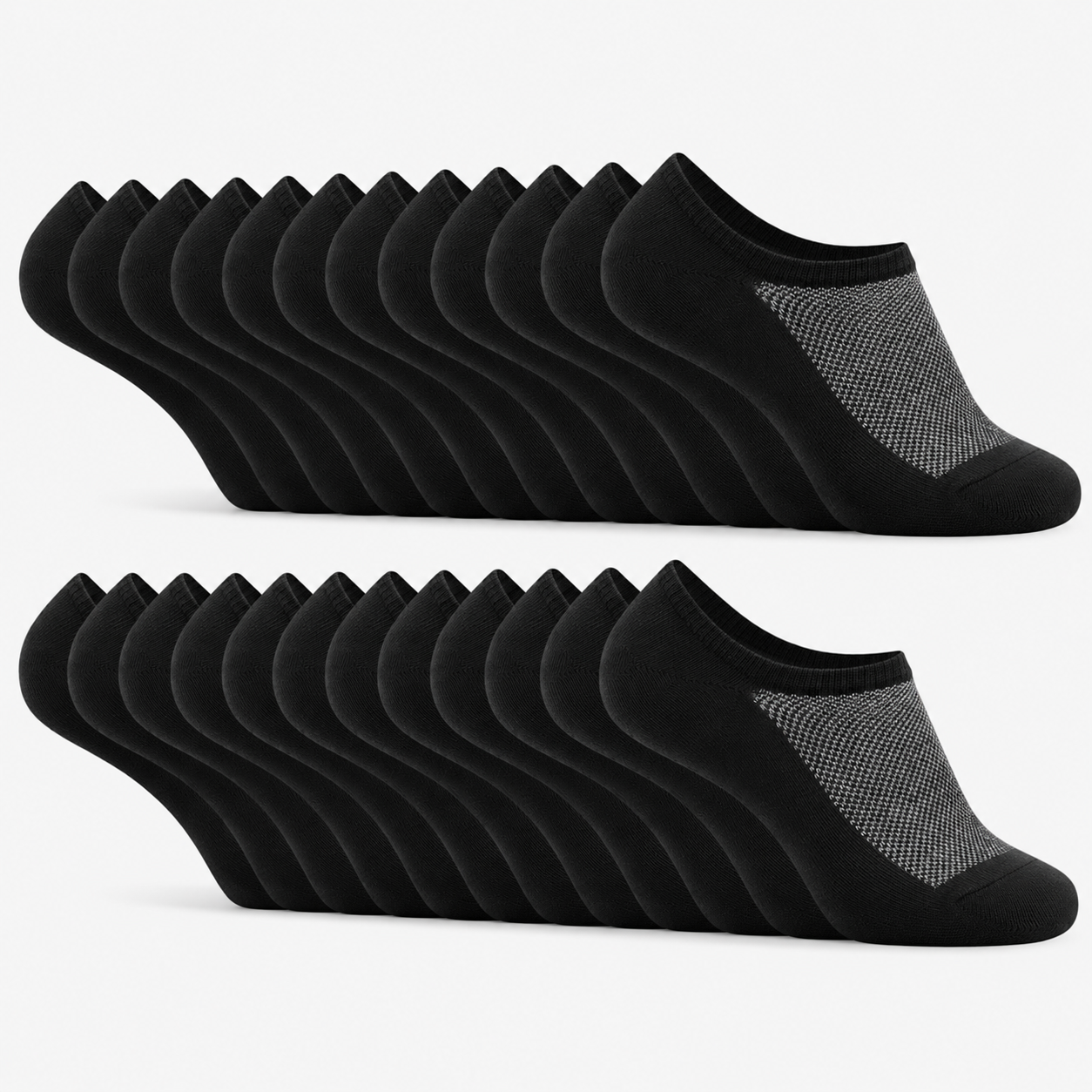 SV No Show Socks Men, Low Cut Ankle Short Casual Cotton Socks with Non Slip Grips 6-10/11-13