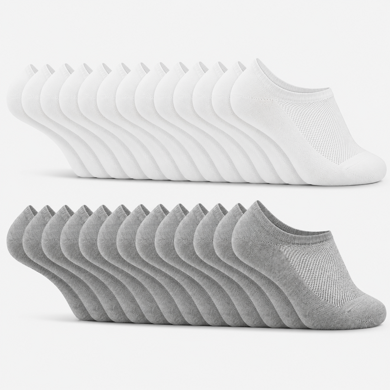 SV No Show Socks Men, Low Cut Ankle Short Casual Cotton Socks with Non Slip Grips 6-10/11-13