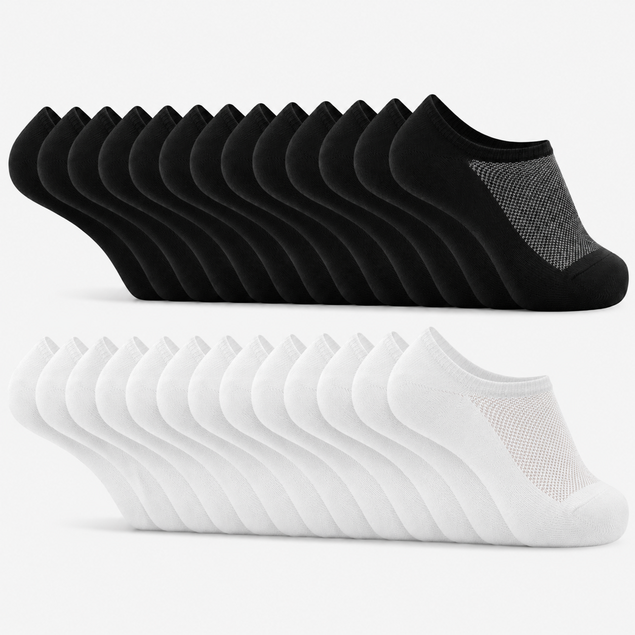 SV No Show Socks Men, Low Cut Ankle Short Casual Cotton Socks with Non Slip Grips 6-10/11-13
