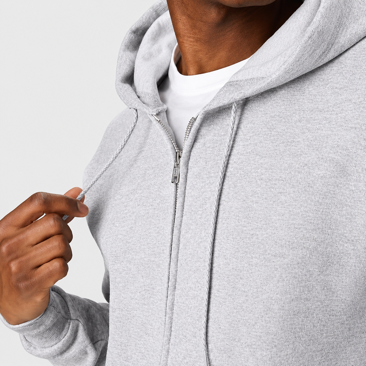  Men's Zip-up Hoodie,  Fleece Full-zip Hoodie for Men, Hooded Sweatshirt