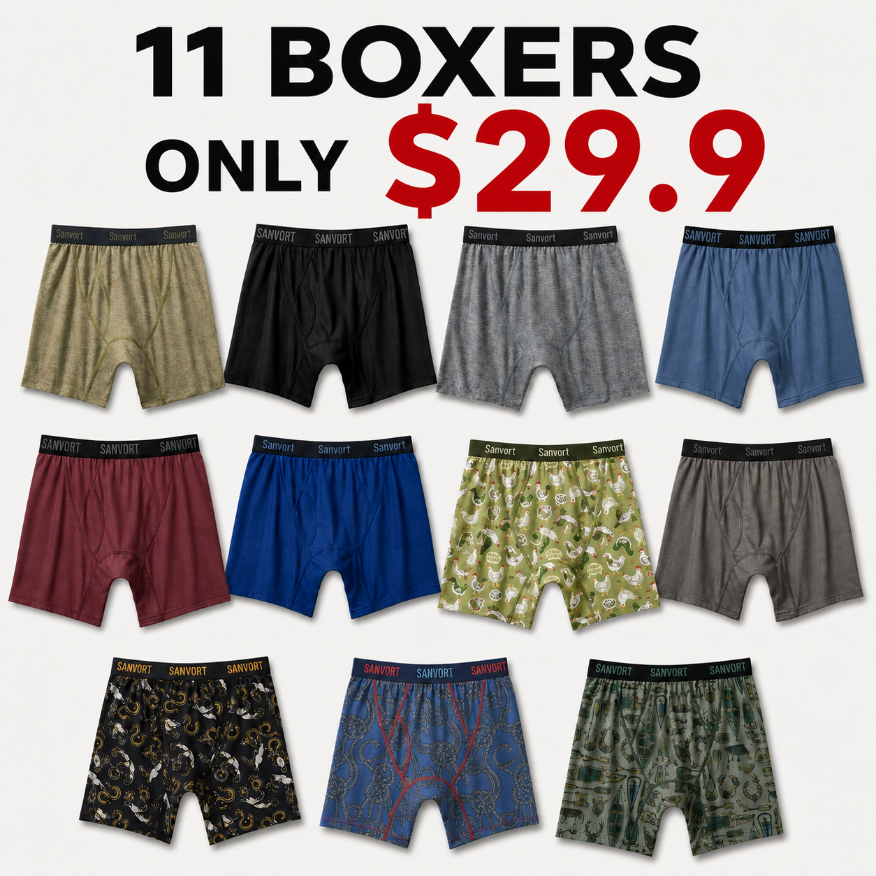 Men's  Naked Boxer Briefs