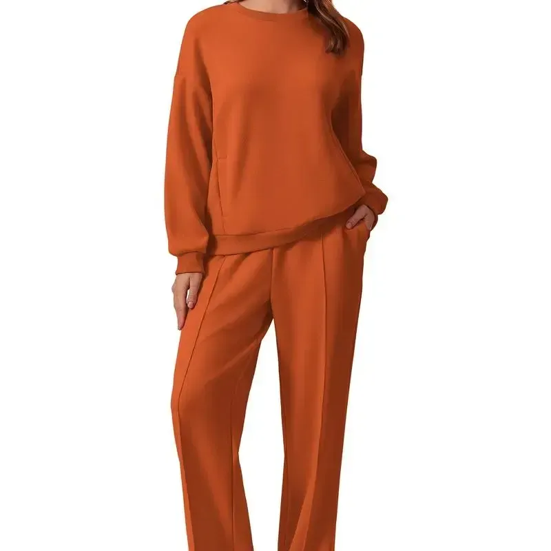 2-Piece Sweatshirt & Pants Set – Comfy Travel or Home Outfit