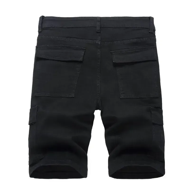 Men's Ripped Denim Shorts - Stretch - Distressed Street Style