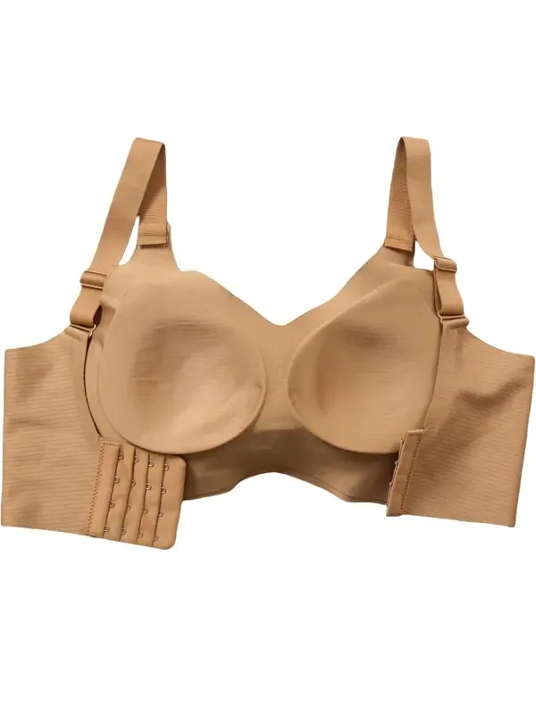 Women's Solid Color Wireless Bra,Comfortable Breathable Push Up Bra