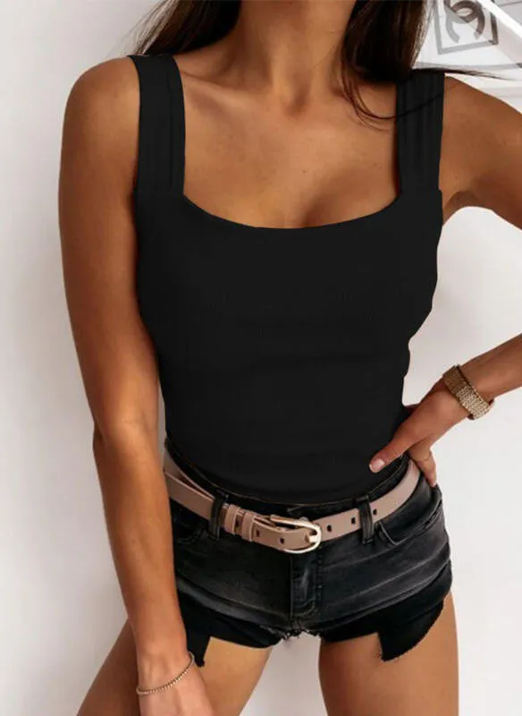 Sexy Skinny Solid Sleeveless KnitTank
