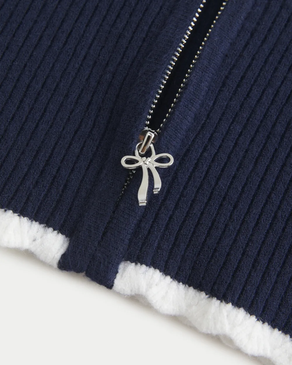 Cable-Knit Zip-Up Hoodie Sweater