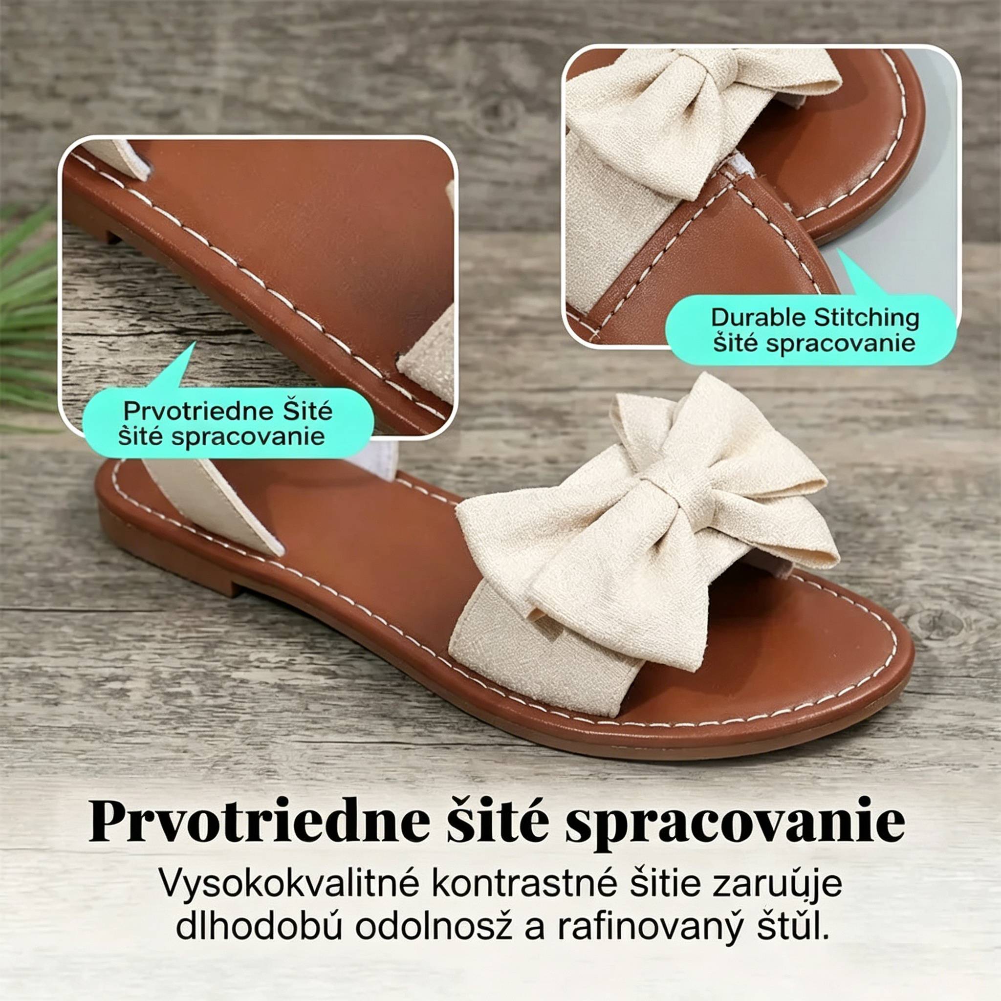🌺 ZĽAVA 50 % 💐Štýlové sandále s perlovým remienkom okolo členka