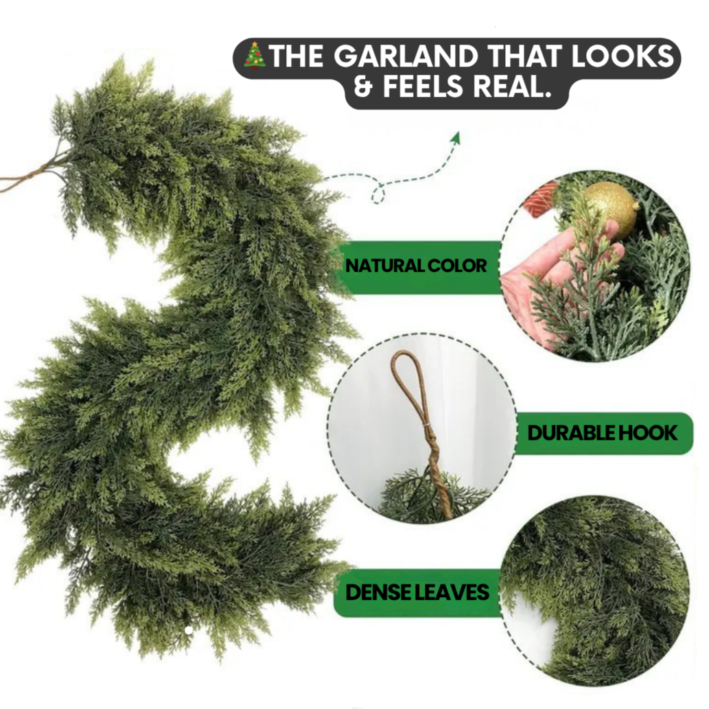 🏆2026 HOT SALE💥 Pre-lit Christmas Cedar Garland