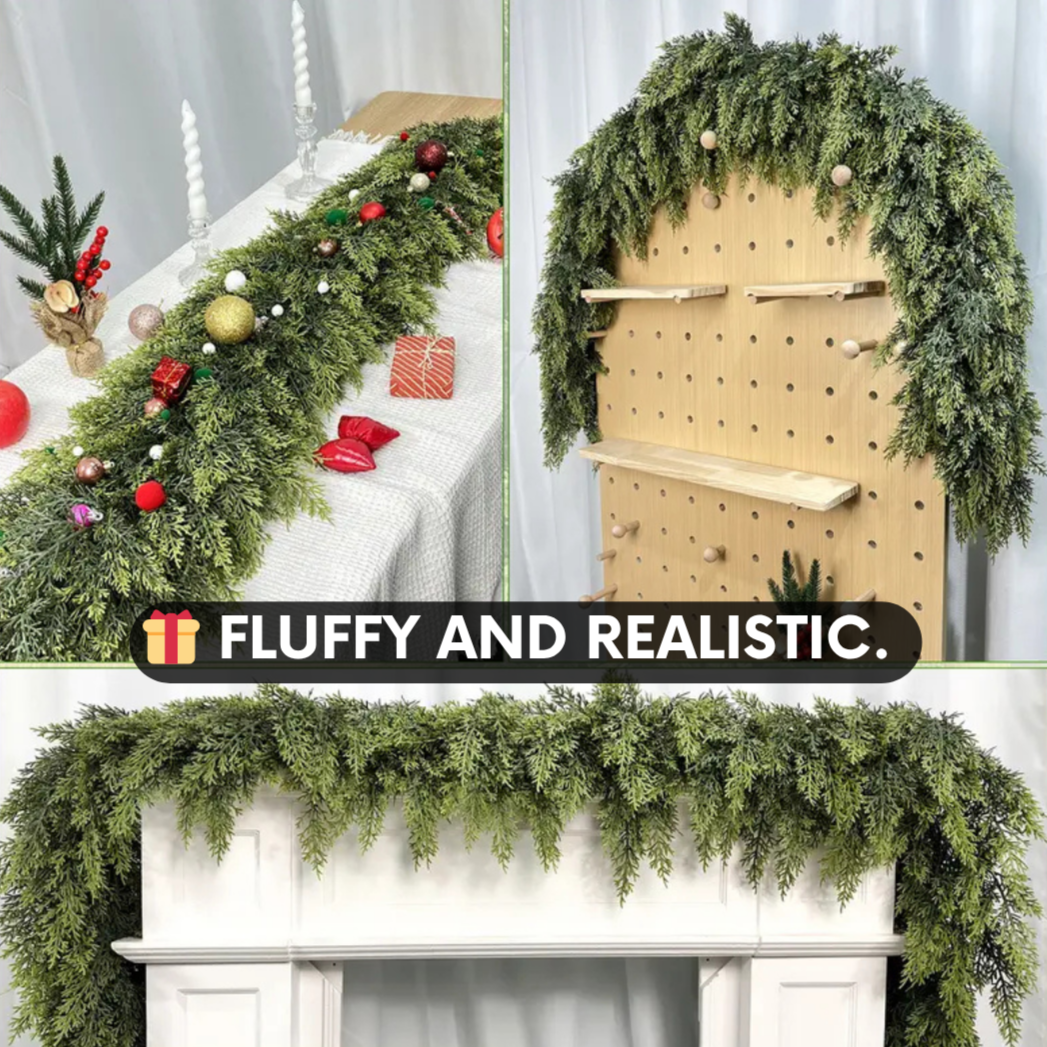 🏆2026 HOT SALE💥 Pre-lit Christmas Cedar Garland