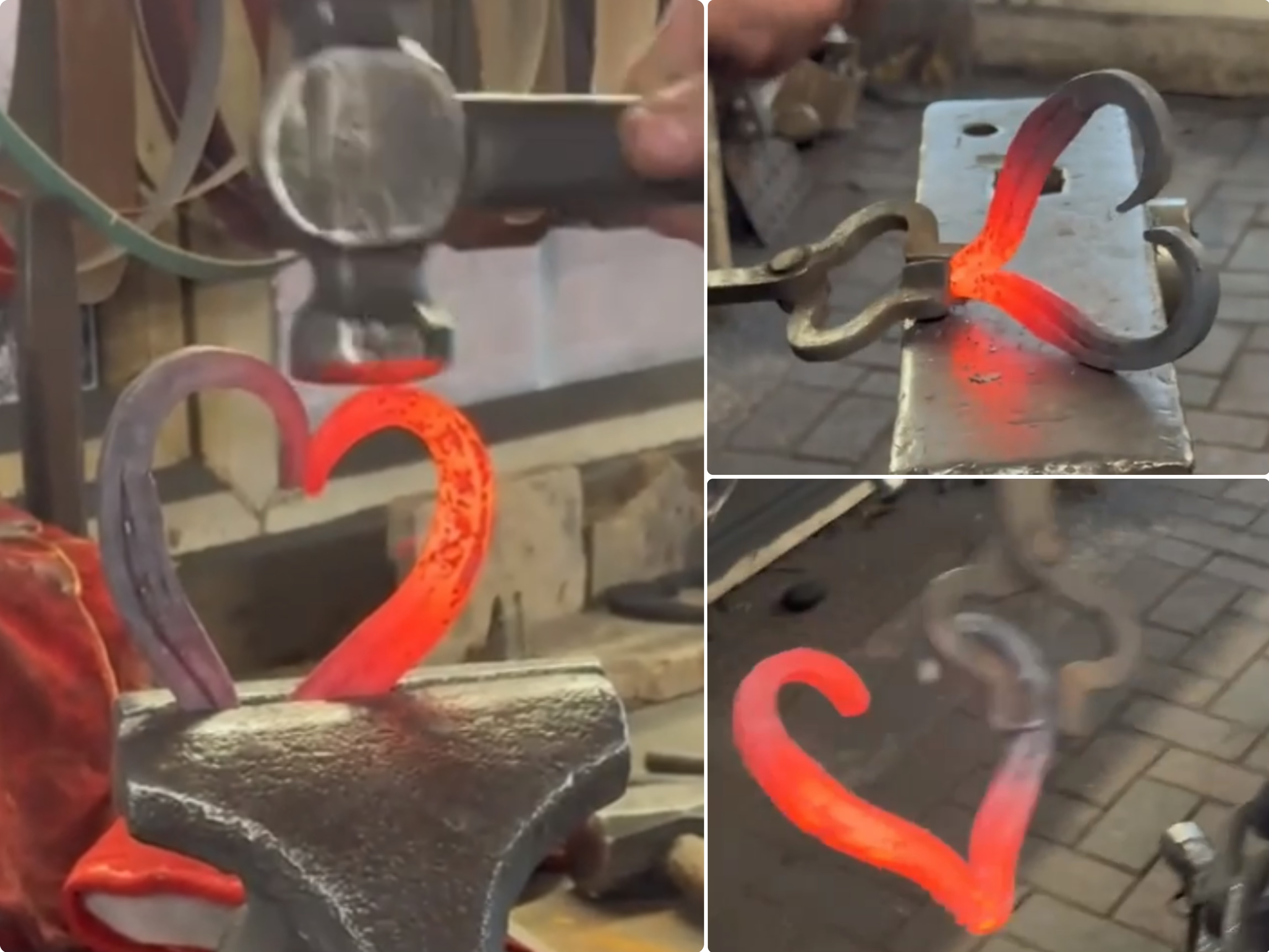 Hand Hammered Heart Detail