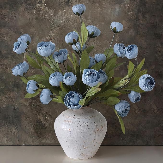 Faux Silk Peony Artificial Flowers for Vase -27"