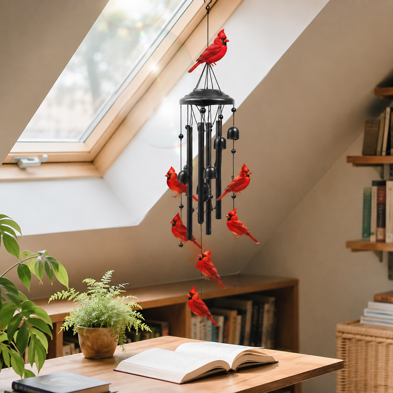 🐦Vintage Colorful Hummingbird Wind Chime with Metal Tubes and Bells