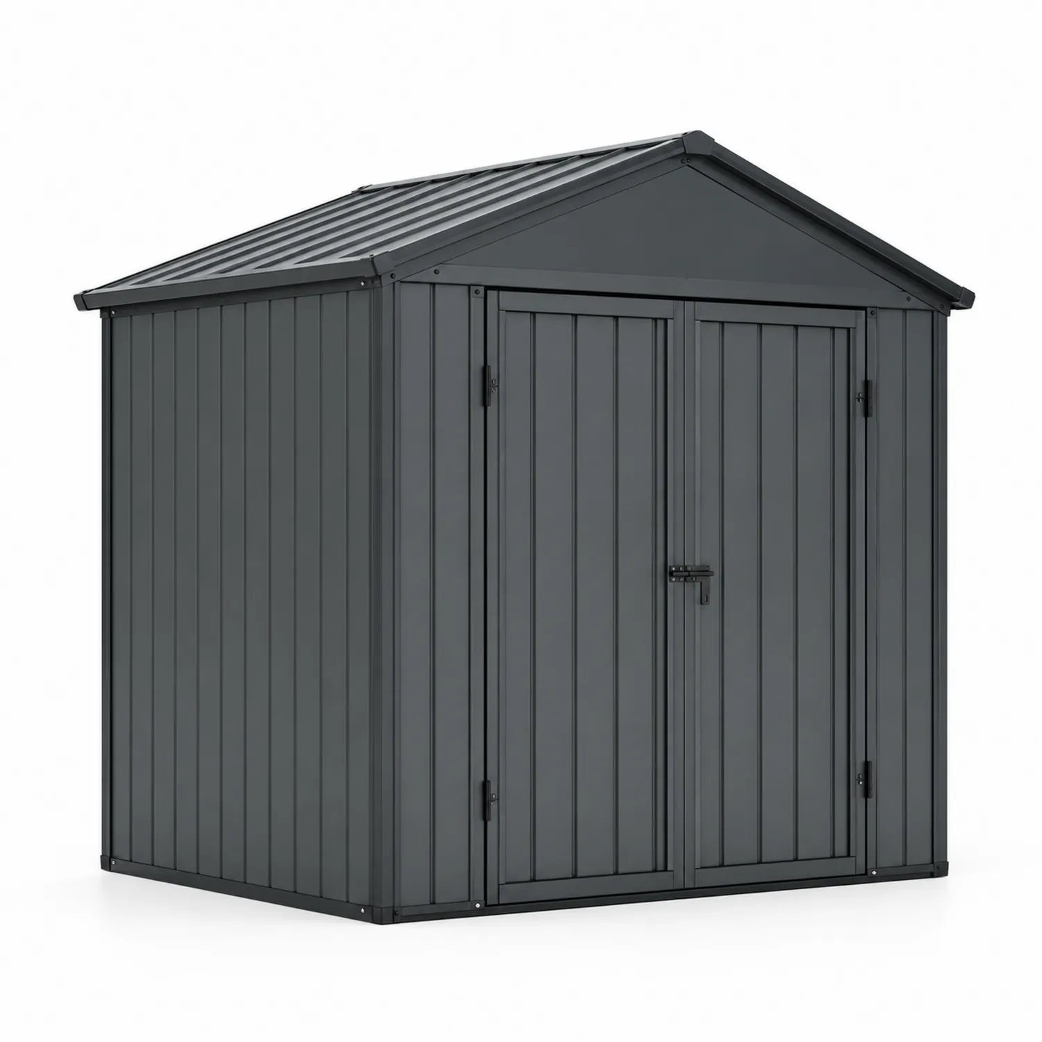 Cobertizo de acero galvanizado gris 213x127x185 cm