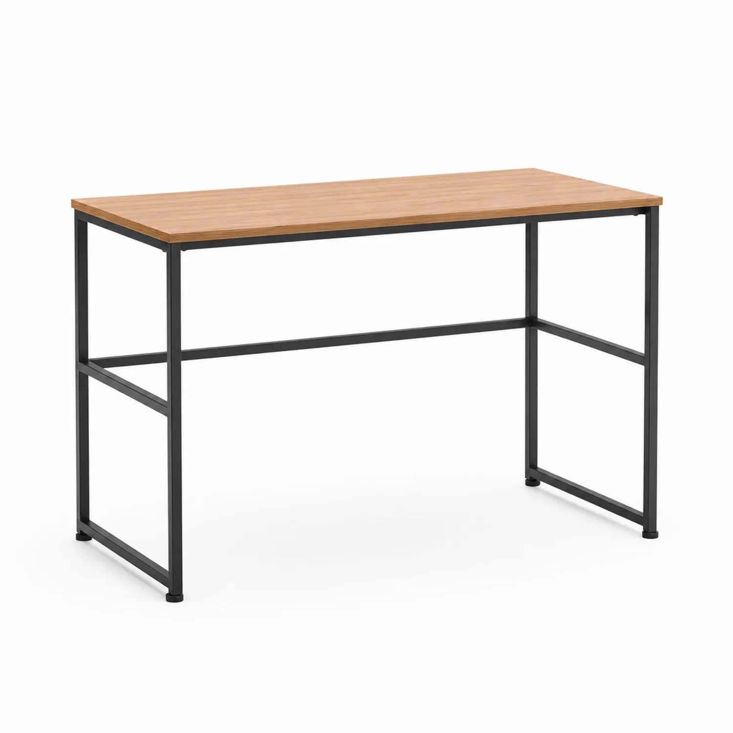 Mesa de oficina rectangular de madera y metal 120x60x75 cm