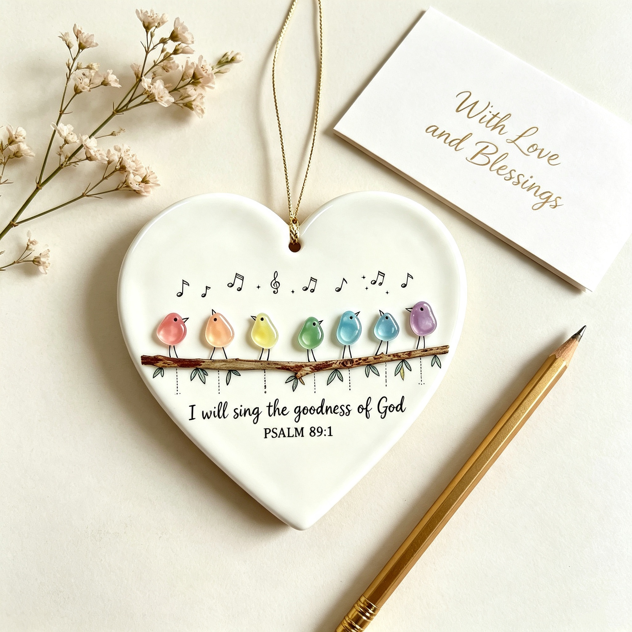 🎁Christian Sea Glass Bird Keepsake Gift