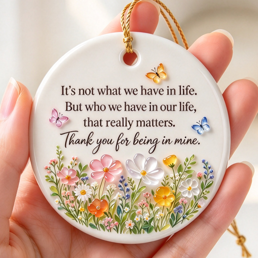 🌸 Sea Glass Floral Keepsake Ornament