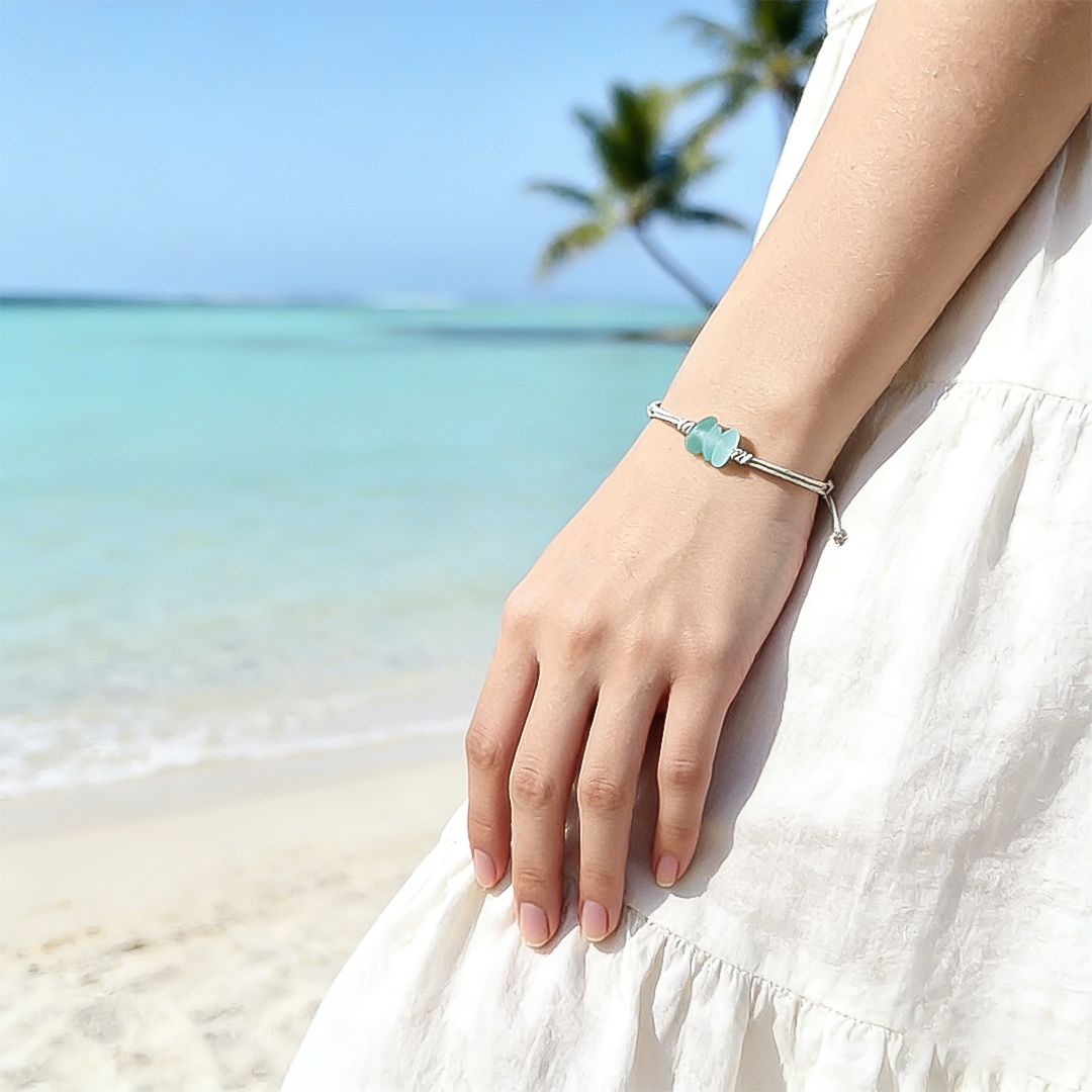 Salty Soul Sister Sea Glass Braided Bracelet