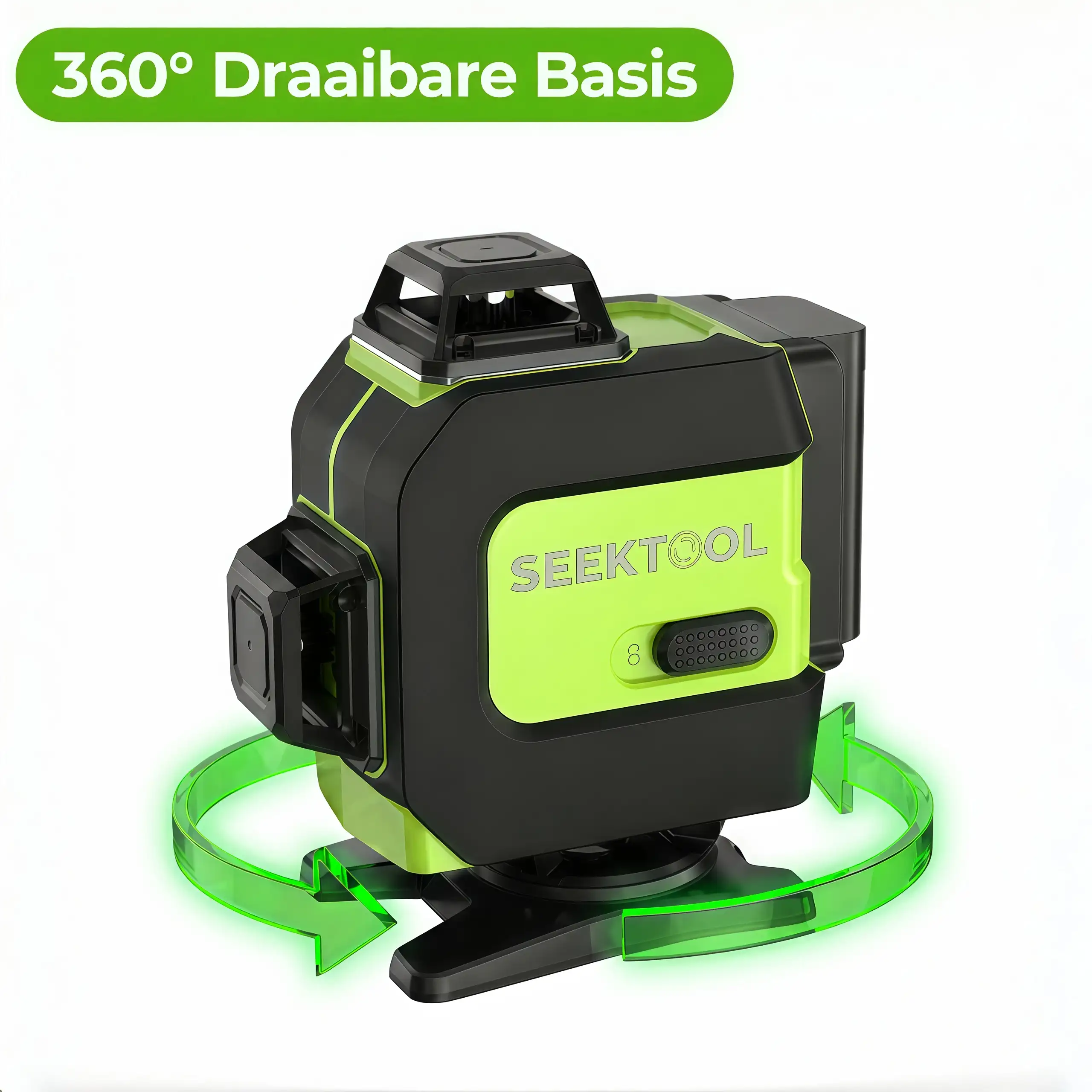 SEEKTOOL LX360 Pro 4×360° groene kruislijnlaser met 16 lijnen
