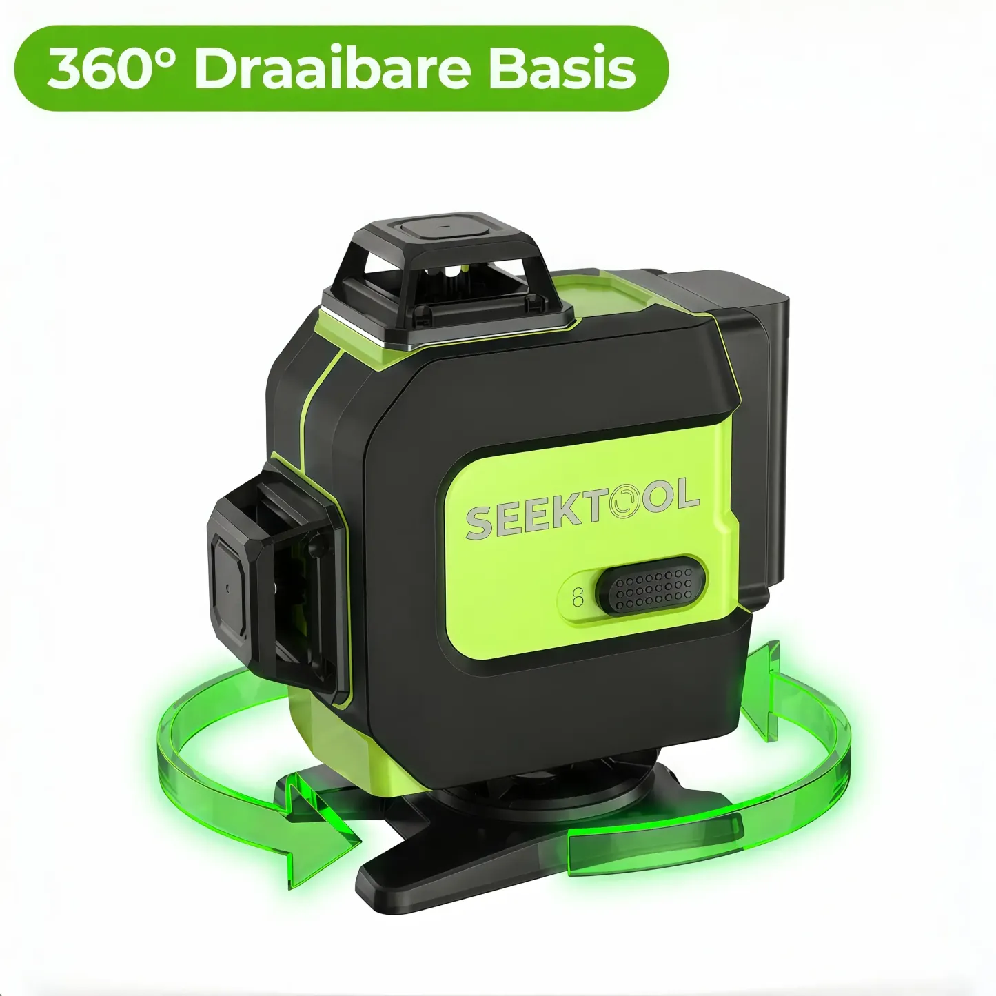 SEEKTOOL LX360 Pro 4×360° groene kruislijnlaser met 16 lijnen