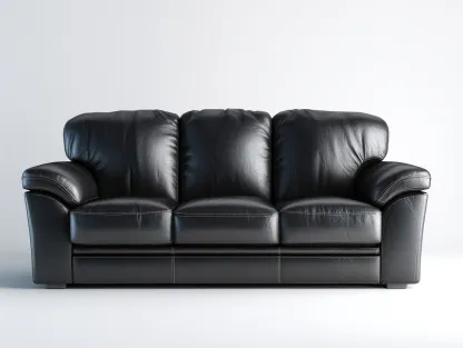 Canapé 3 places-Cuir synthétique-233 x 98 x 91 cm-Noir intense-Style contemporain premium-Cozyupio