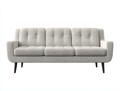 Canapé 3 places-Tissu-Bois-216 x 87 x 85 cm-Gris perle-Style nordique moderne-Cozyupio