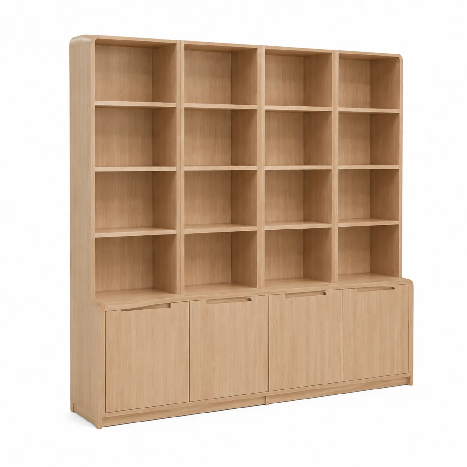Estantería de Madera de Roble con Puertas 180x200x40 cm-Livexora