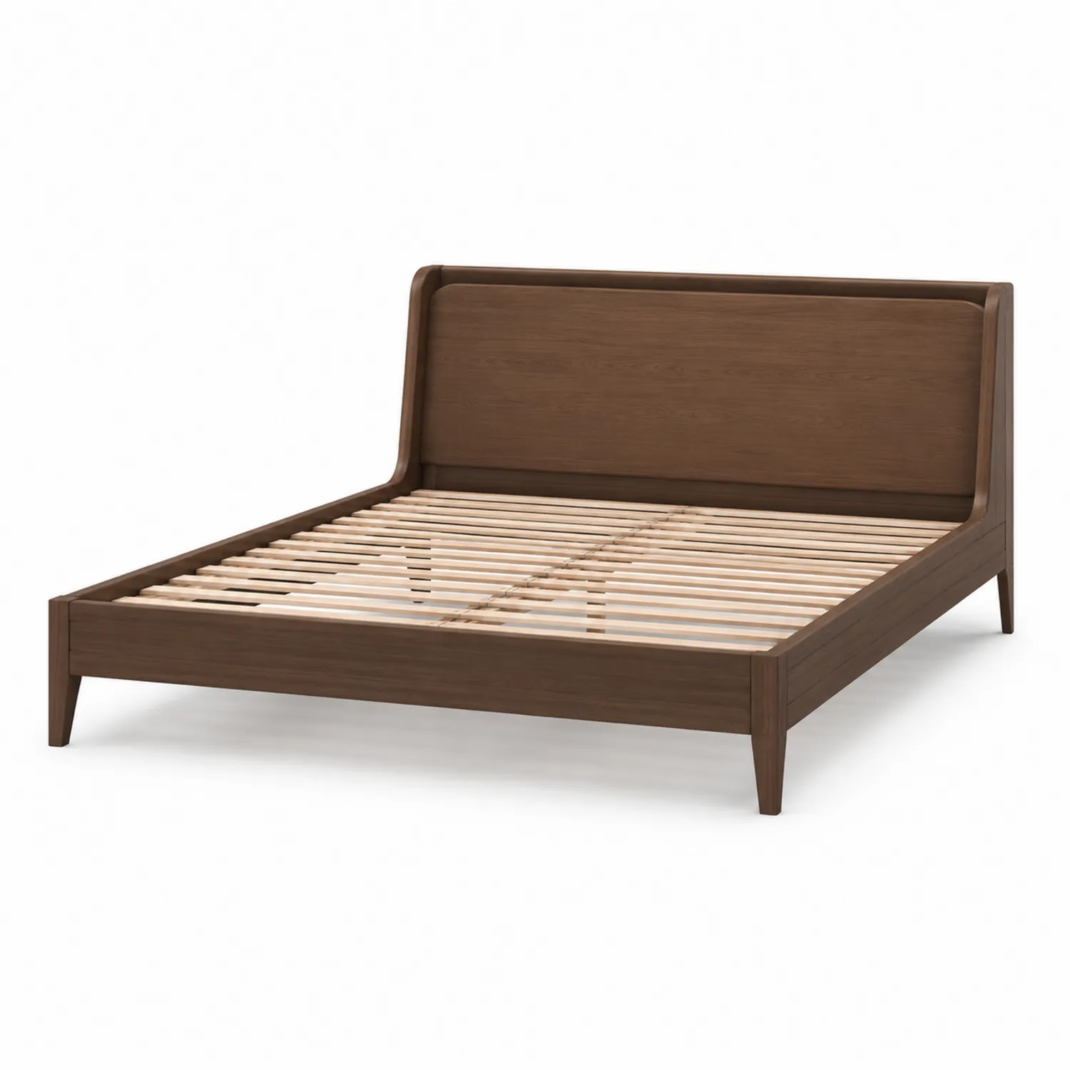 Cama de madera maciza marrón 200x160 cm-Livexora