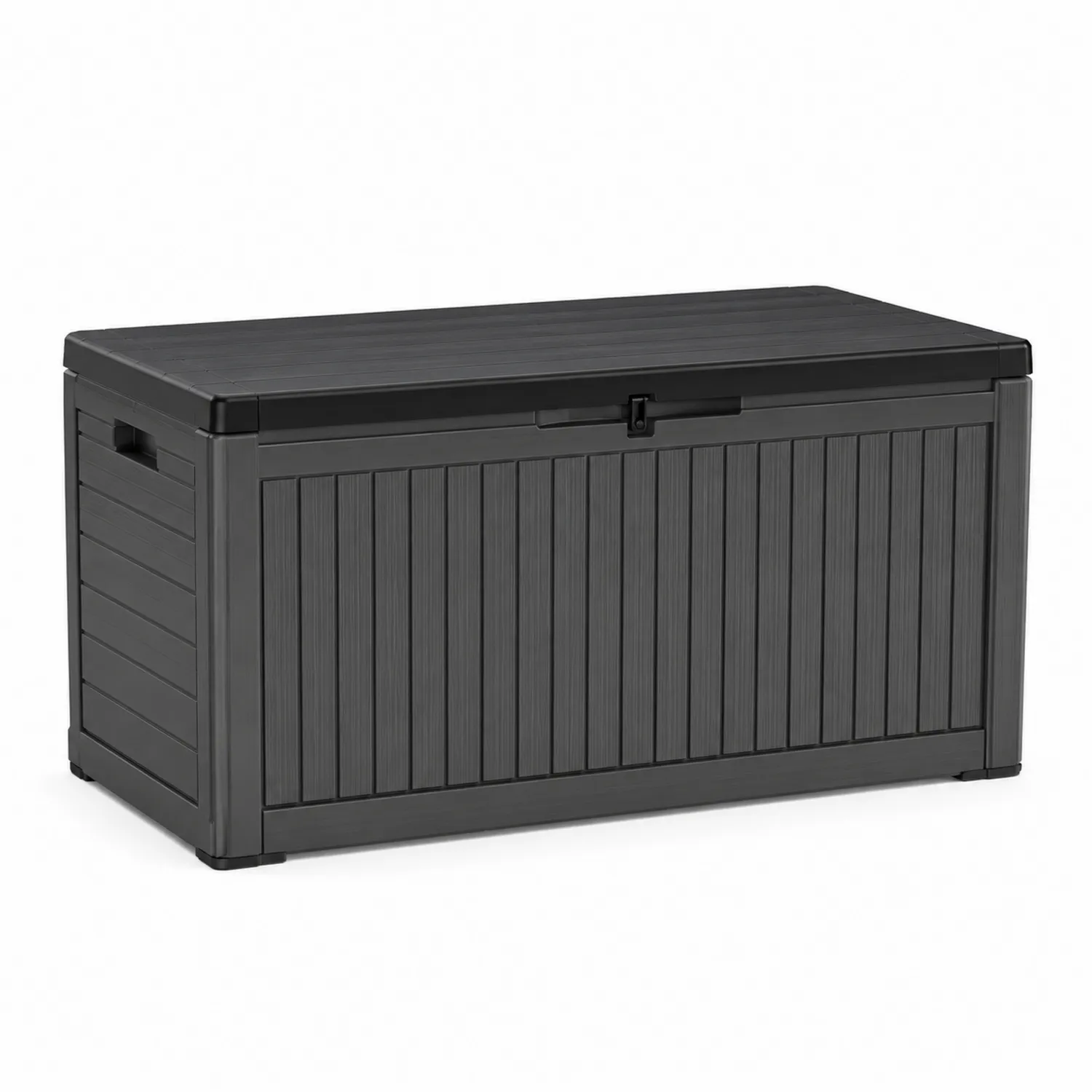 Cofre de almacenamiento exterior plástico gris-Livexora