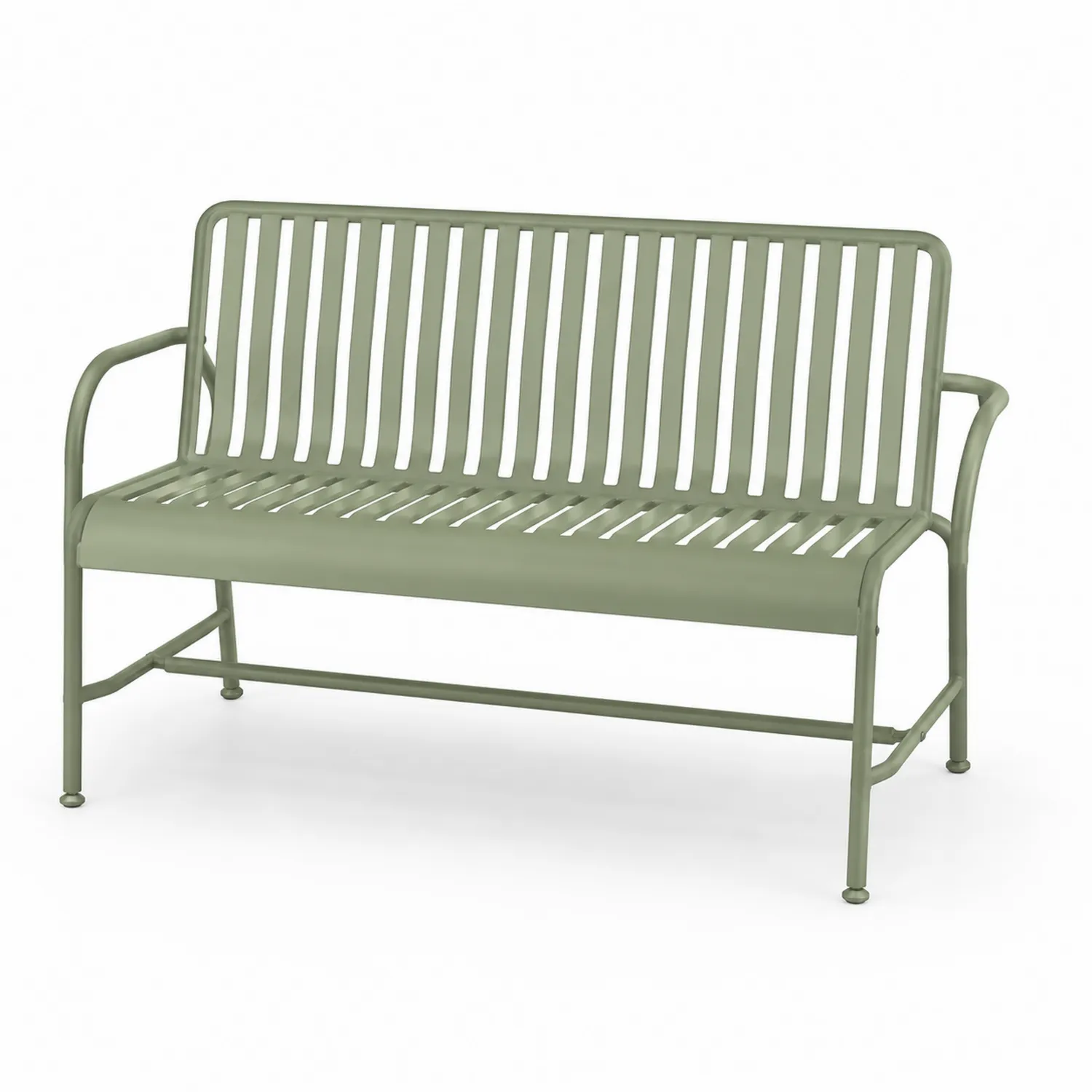 Banco de metal para exteriores verde-Livexora