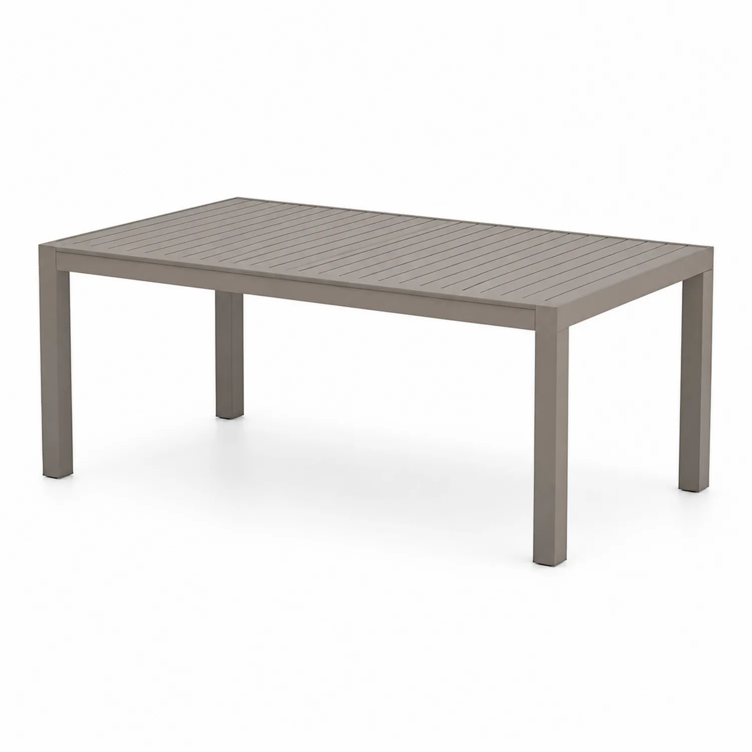 Mesa de jardín de aluminio gris 150x90x75 cm