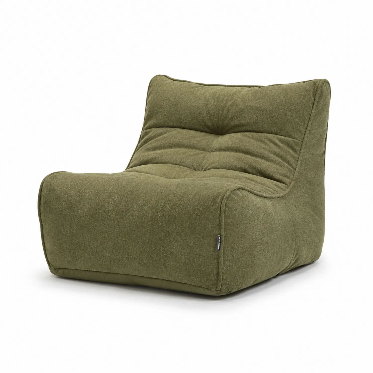 Sillón lounge de poliéster verde oliva 80x70x75 cm