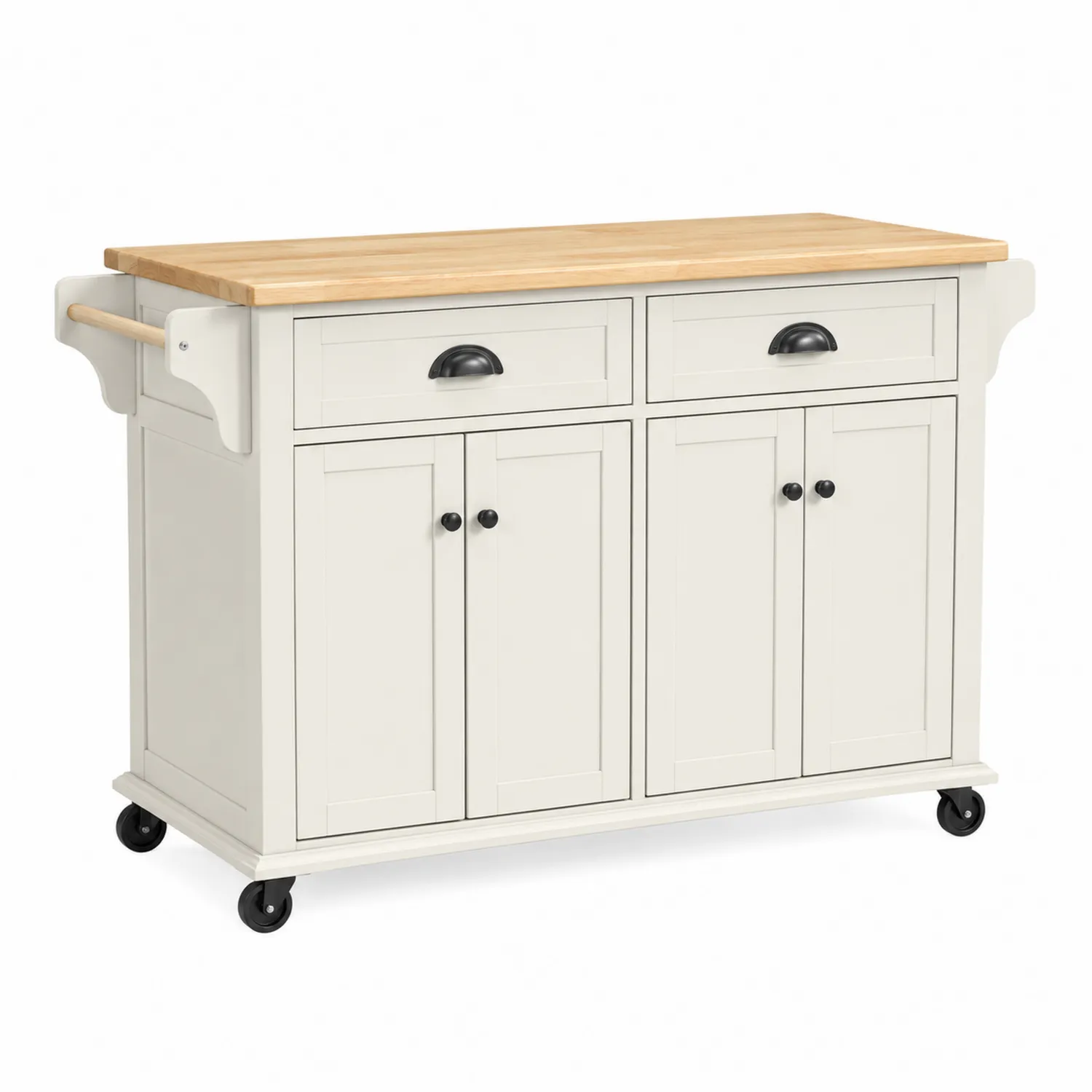 Carrito de Cocina de Madera con Ruedas
