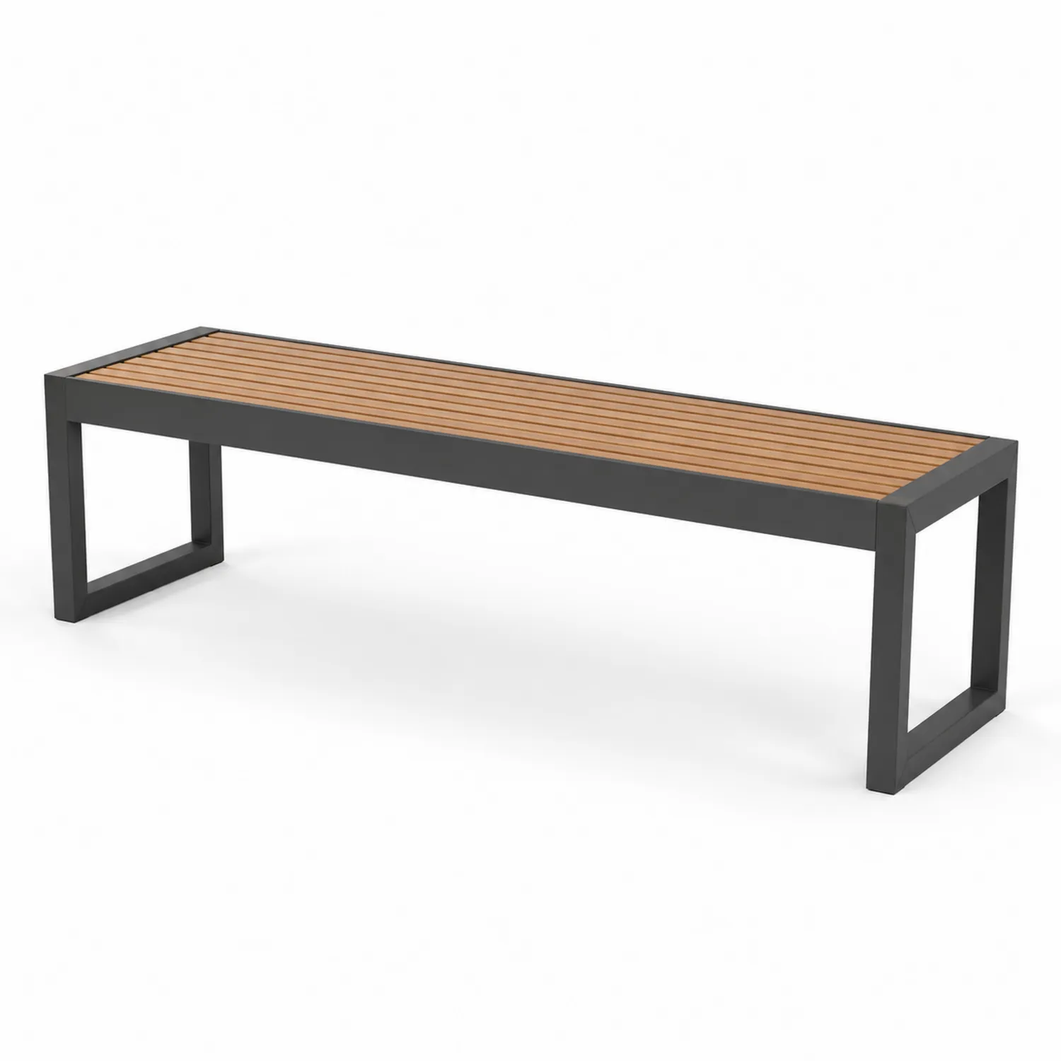Banco de metal y madera para exterior 150 cm