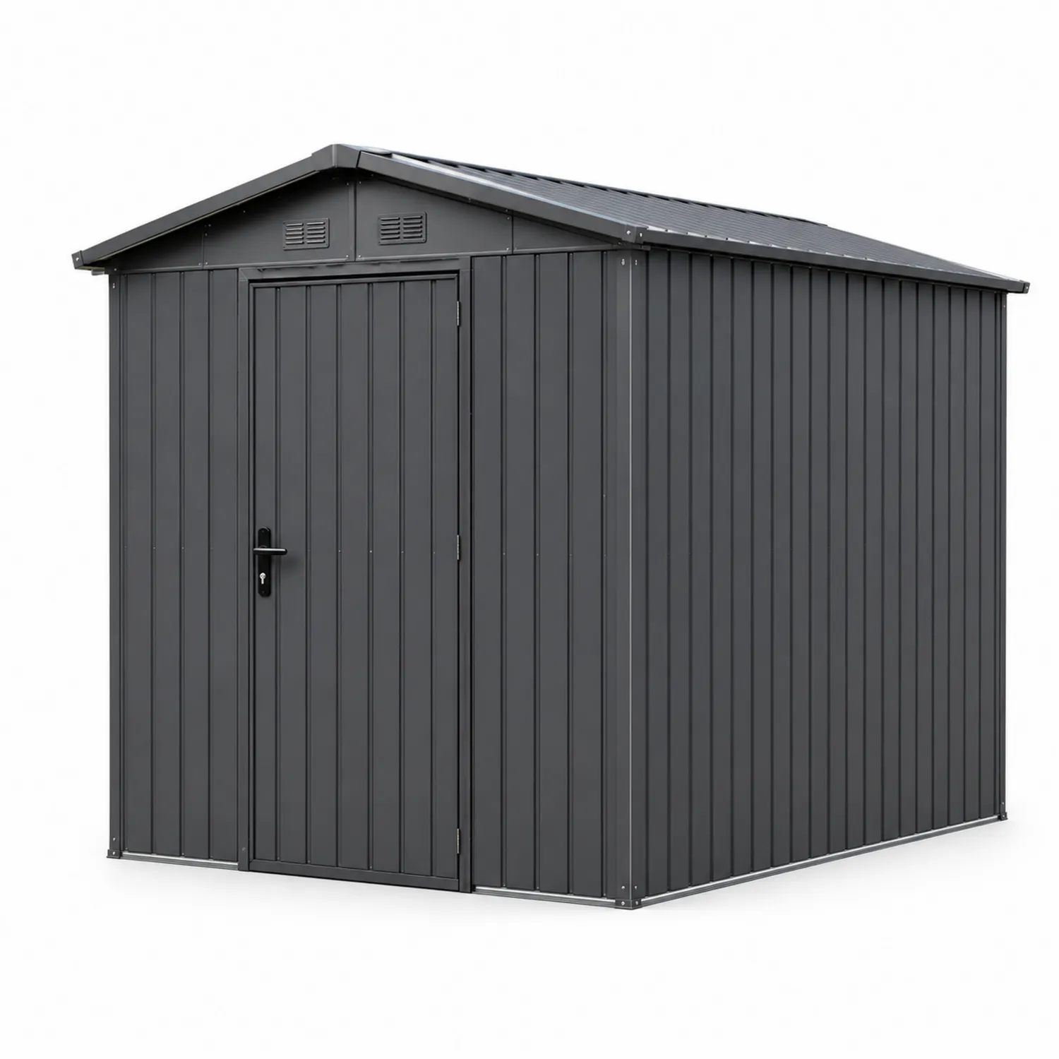Cobertizo de acero galvanizado gris antracita 3m x 2.5m x 2m