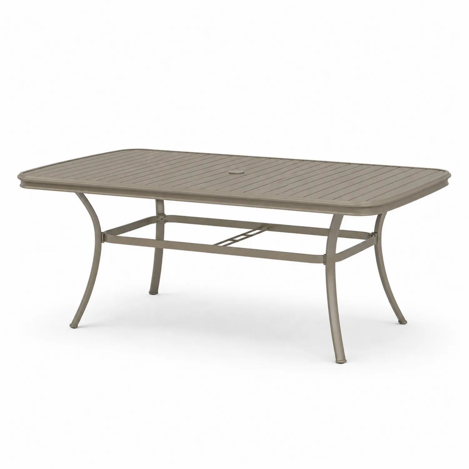 Mesa de jardín de aluminio gris
