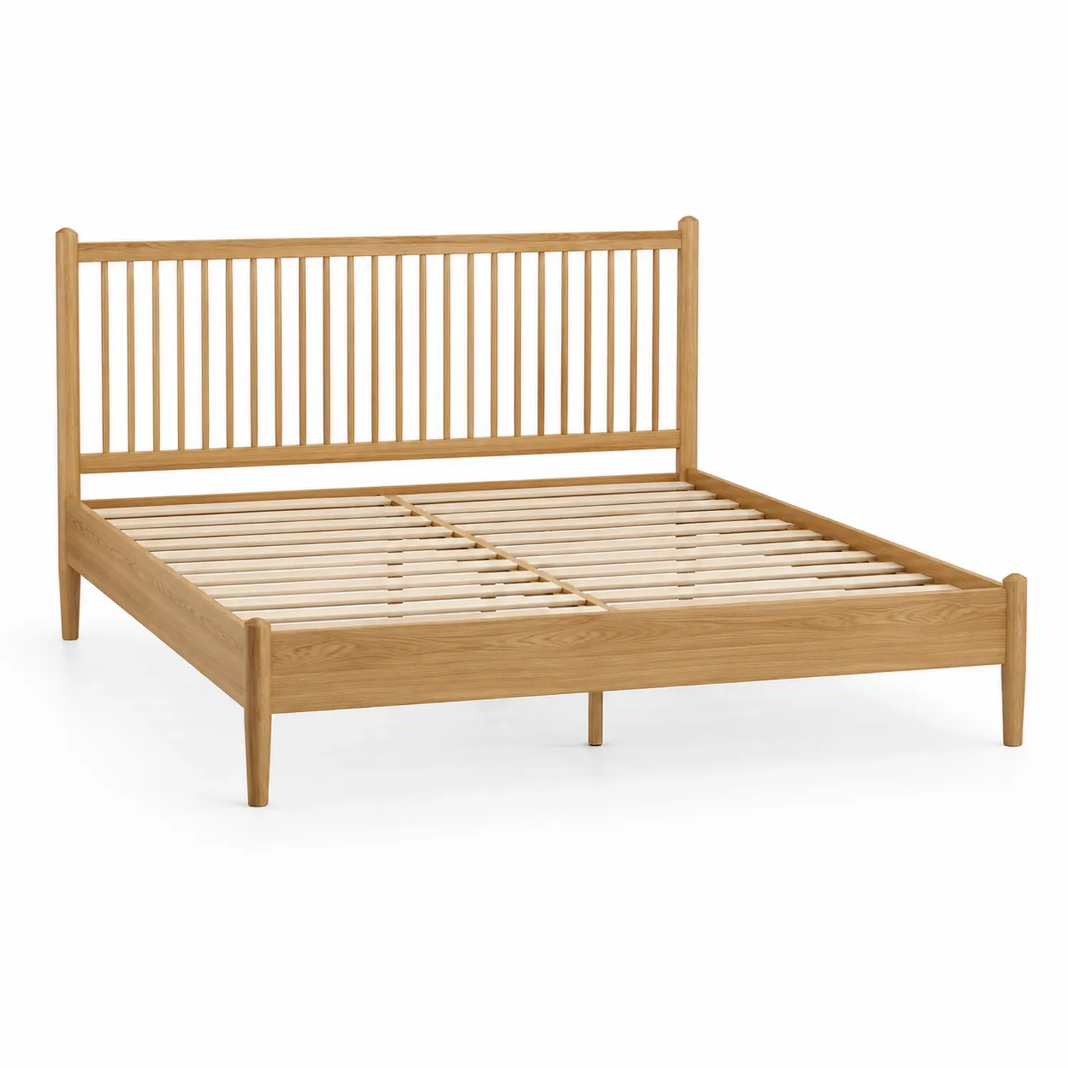 Cama doble de madera de roble 200x150 cm