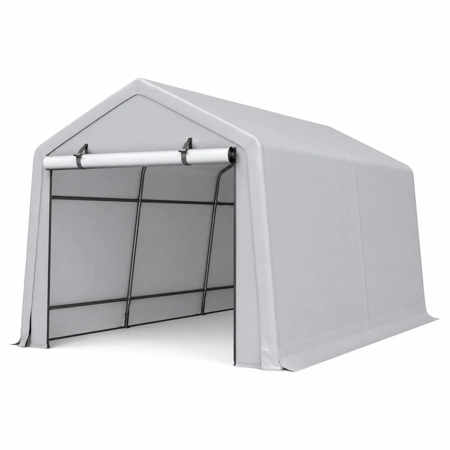 Cobertizo portátil de acero con lona de PVC resistente UV