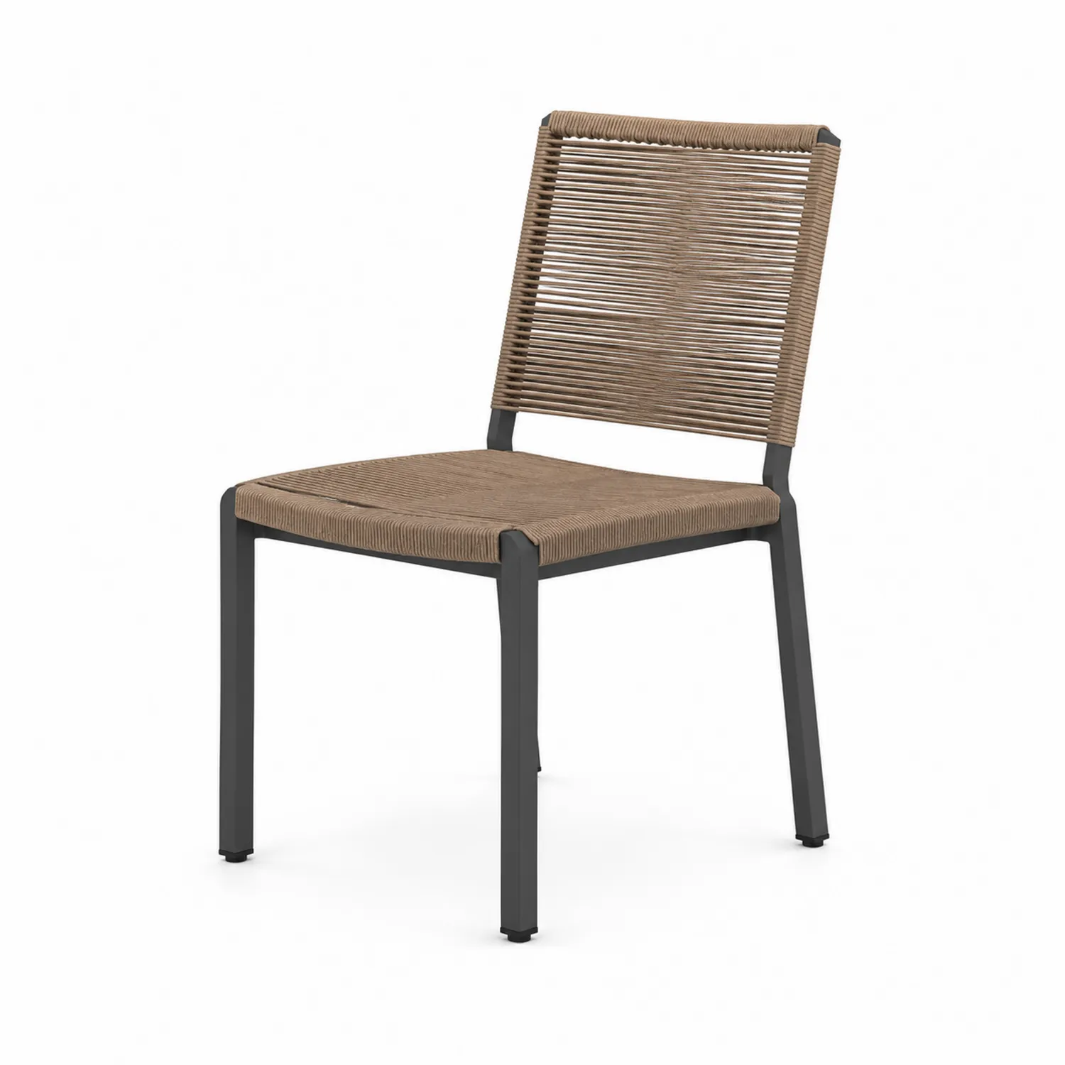 Silla de jardín de aluminio y cuerda 50x60x85 cm
