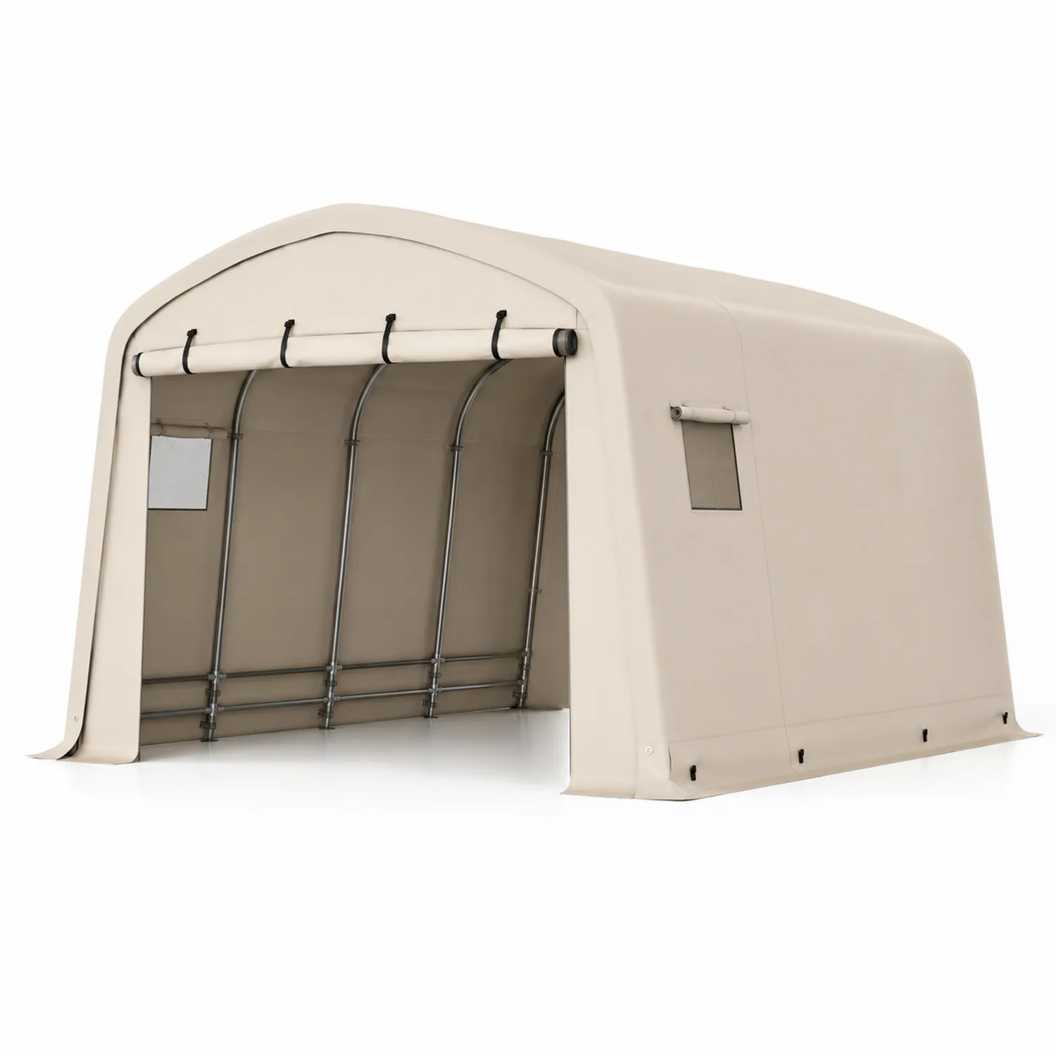 Garaje Portátil de Acero y Polietileno para Exterior 3x5x2.5m