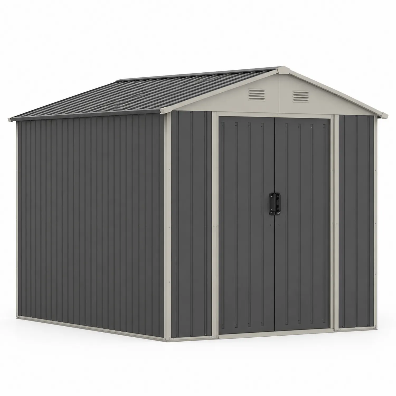 Cobertizo de acero galvanizado gris antracita 300x260x210 cm