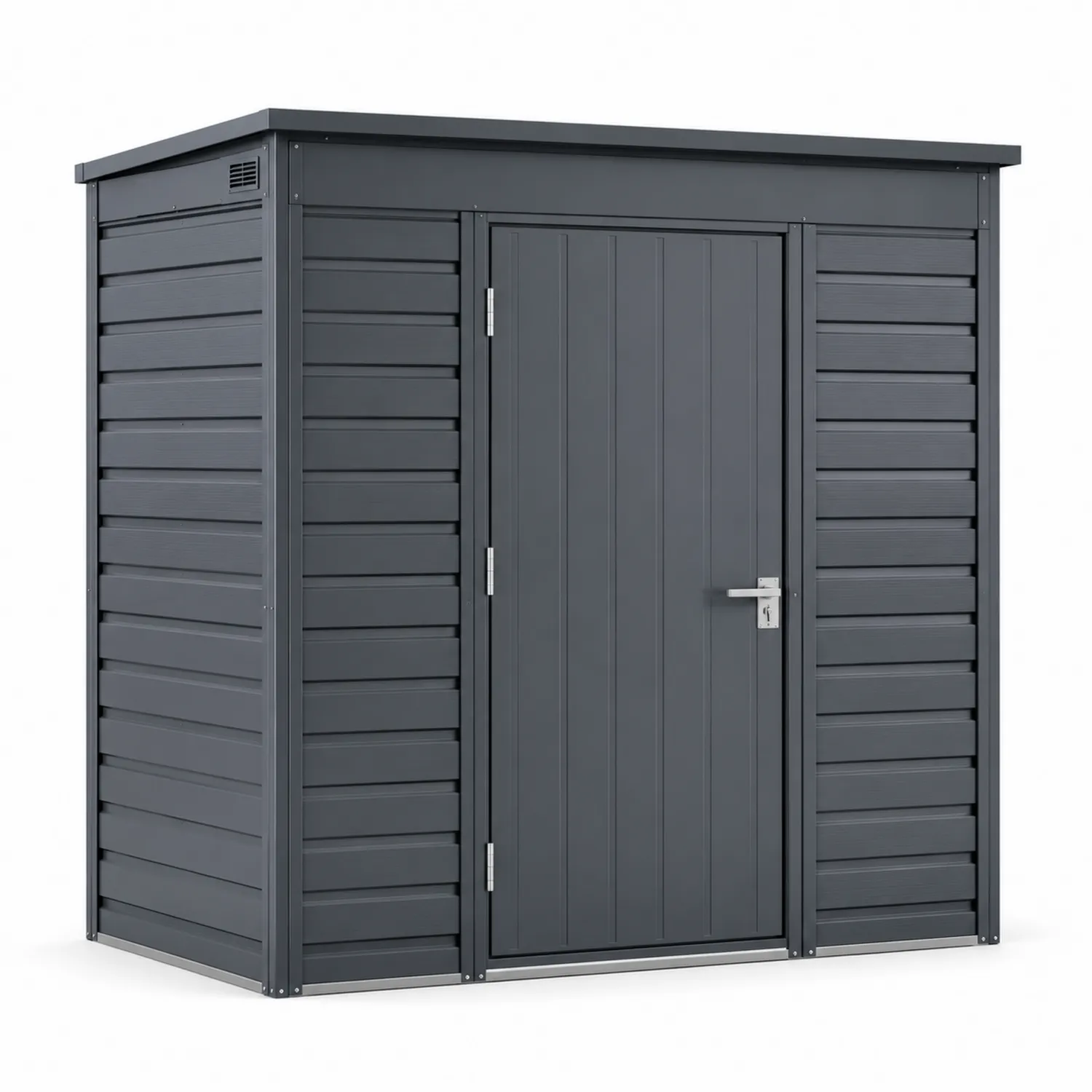 Cobertizo de Acero Galvanizado Gris Antracita 200x150x210 cm