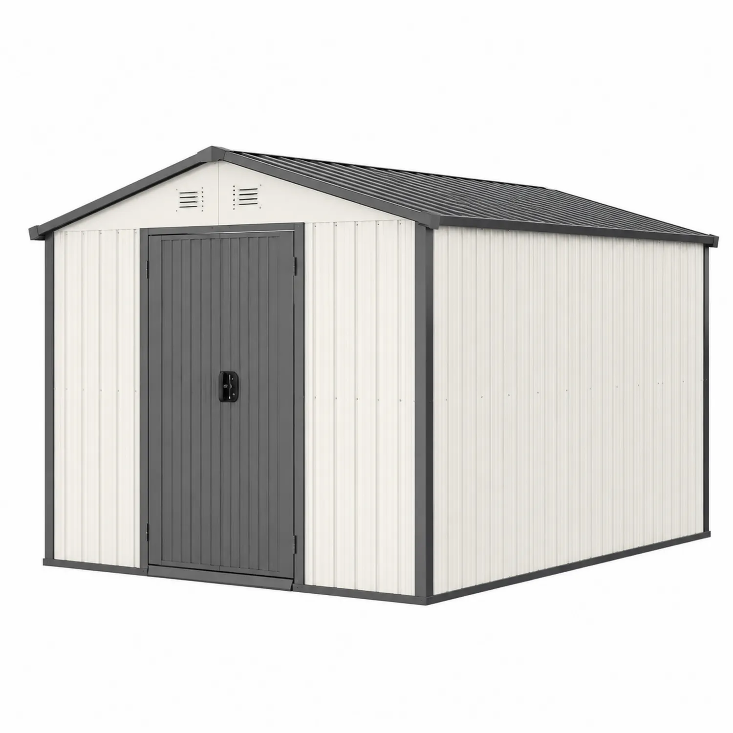 Cobertizo de Acero Galvanizado Gris 204x130x185 cm