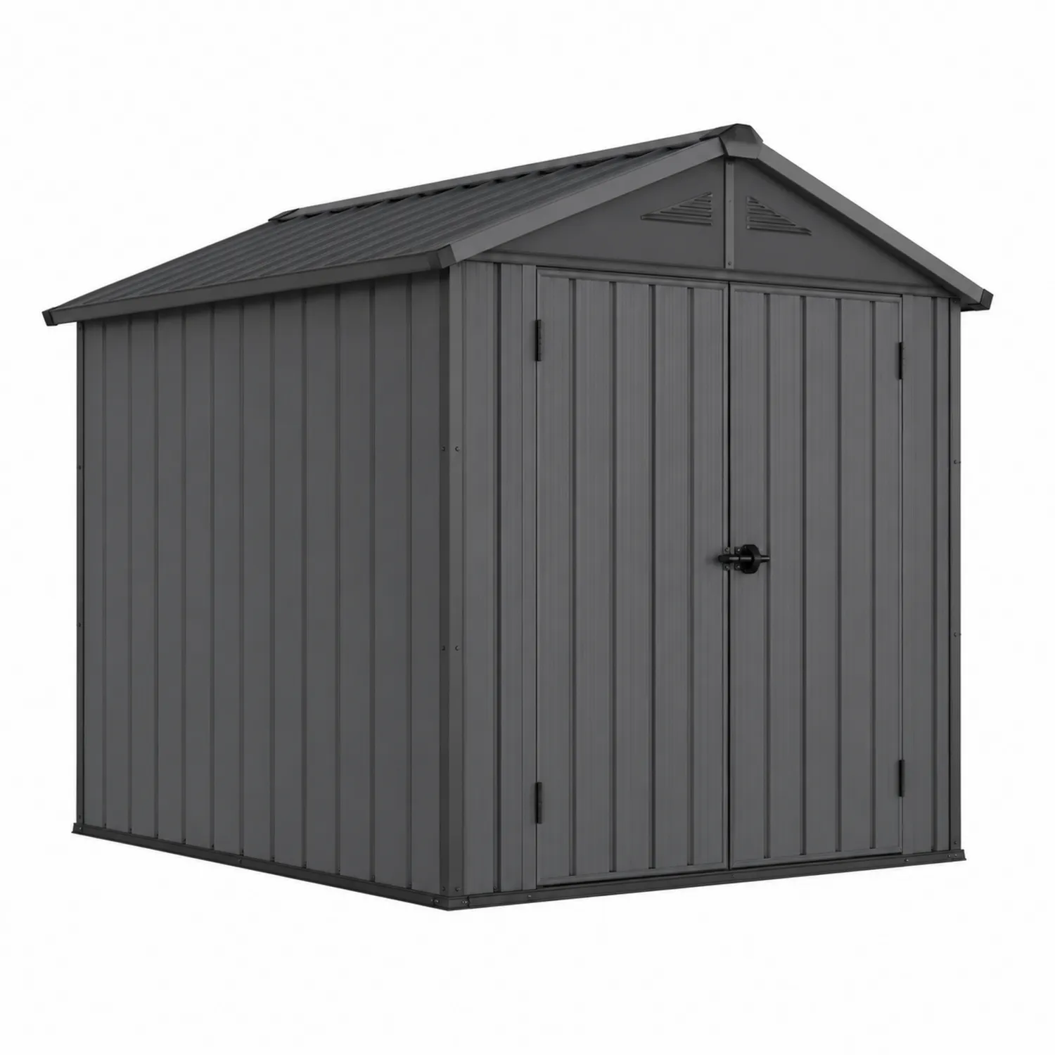 Cobertizo de metal gris 213x130x185 cm