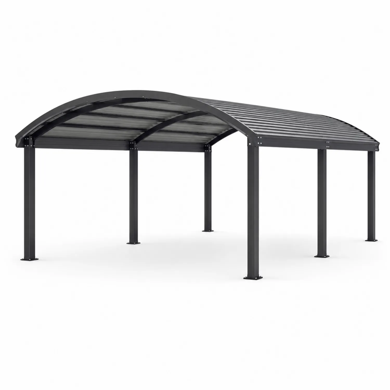 Cobertizo de Aluminio y Policarbonato Gris 500x300 cm