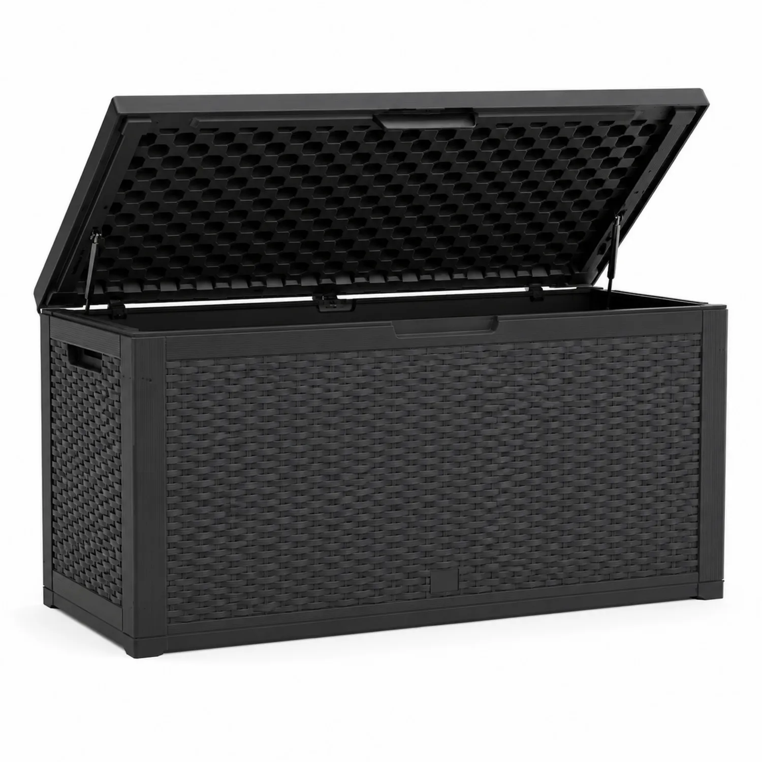 Baúl de Almacenamiento de Polipropileno Negro 120x56x63 cm