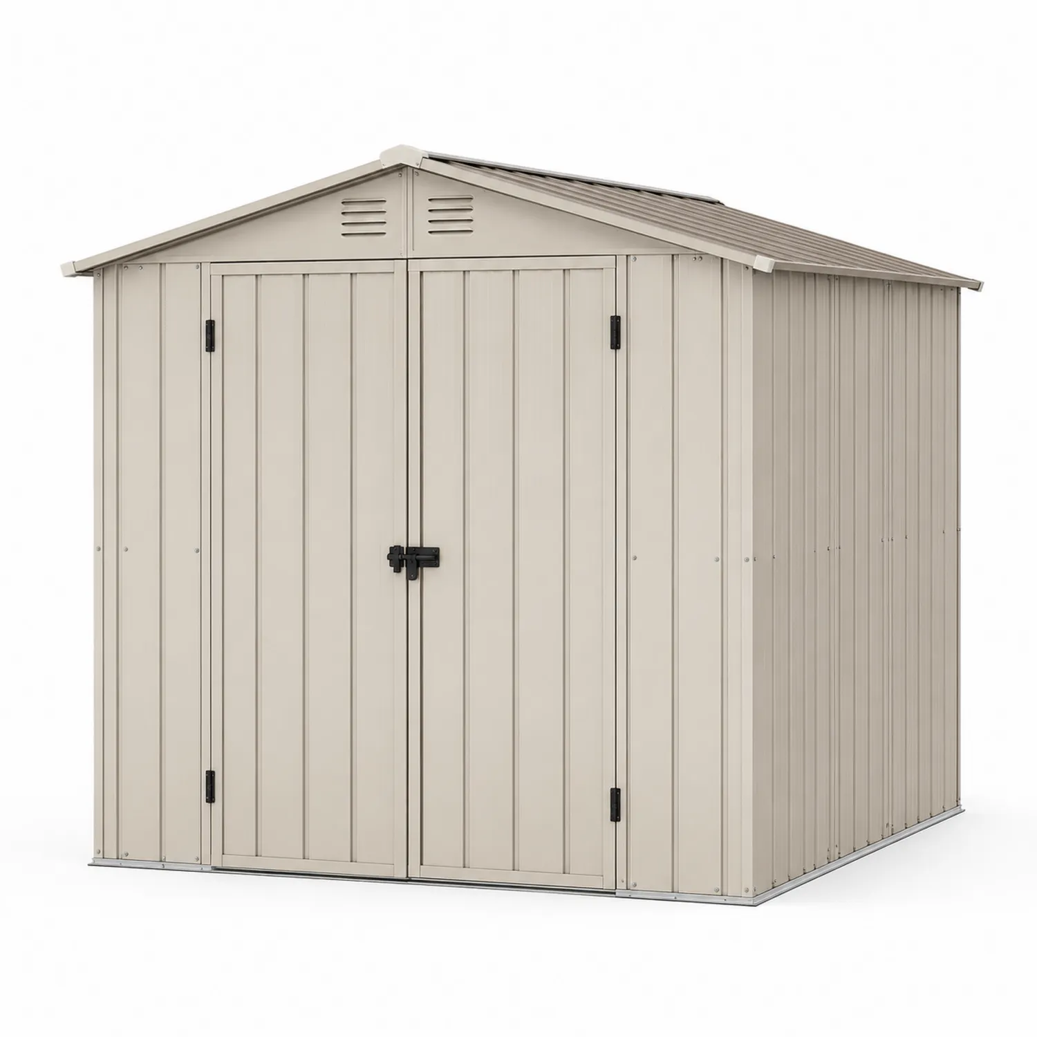 Cobertizo de acero galvanizado beige 250x150x200 cm