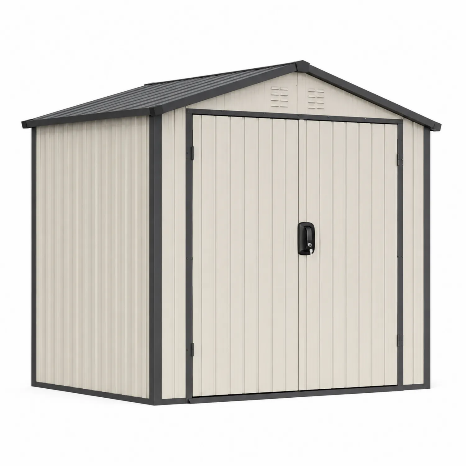 Cobertizo de resina con puertas dobles 2x1.8x2 m