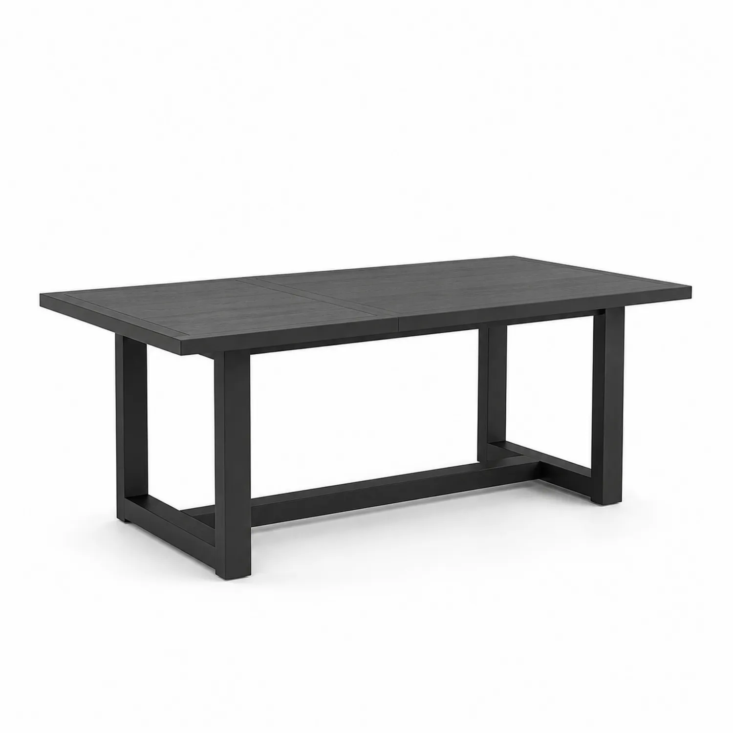 Mesa de comedor negra de metal 200x100x75 cm
